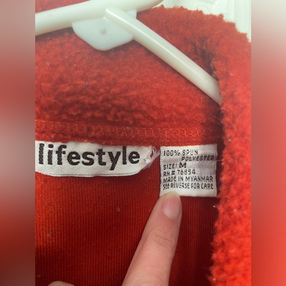 Vintage orange fuzzy jacket - Picture 2 of 5